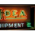 New "New Idea Farm Equipment" Painted Sign with Triple Stroke Neon 72"W x 24"H 